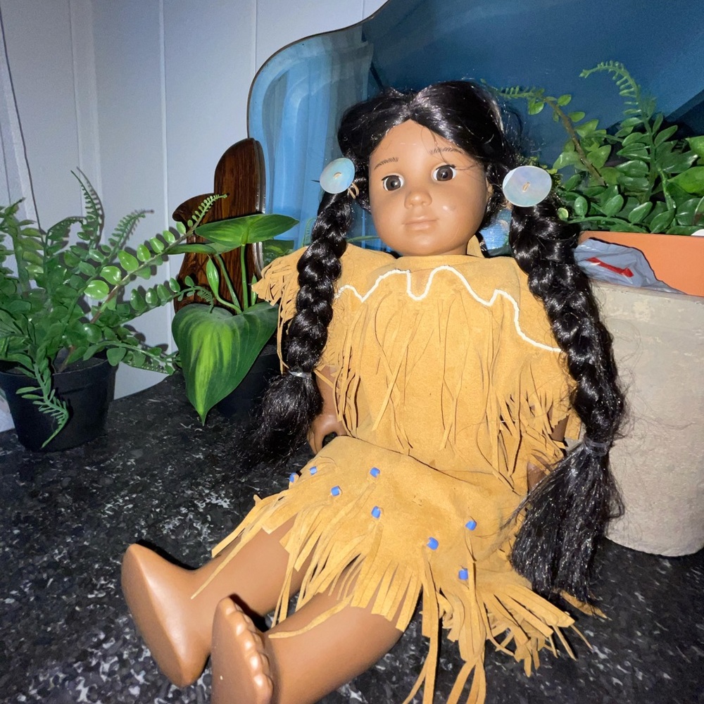 American Girl Pleasant Company Kaya Historical Native American 18” Doll leather